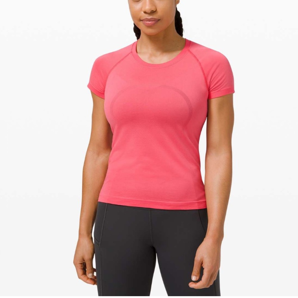 Lululemon swiftly tech short sleeve 2.0 guava pink race length